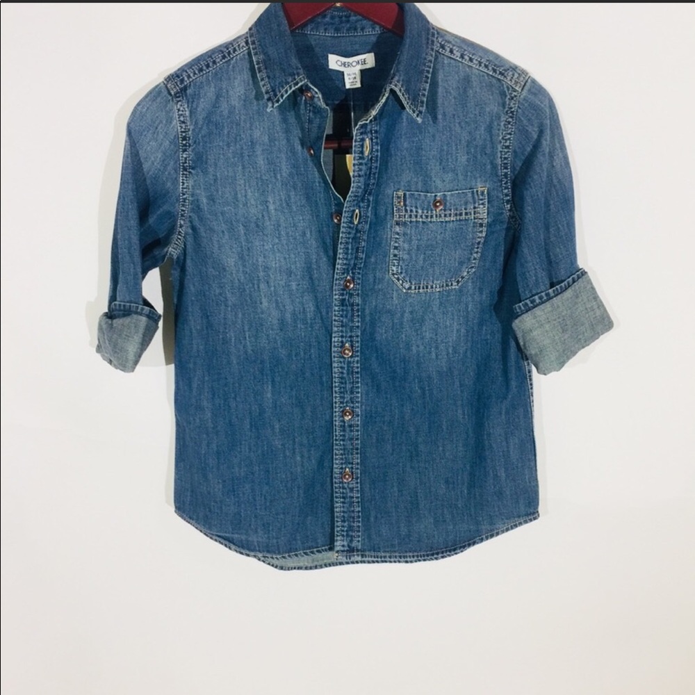 Cherokee Girls Denim Shirt NWT Size Medium